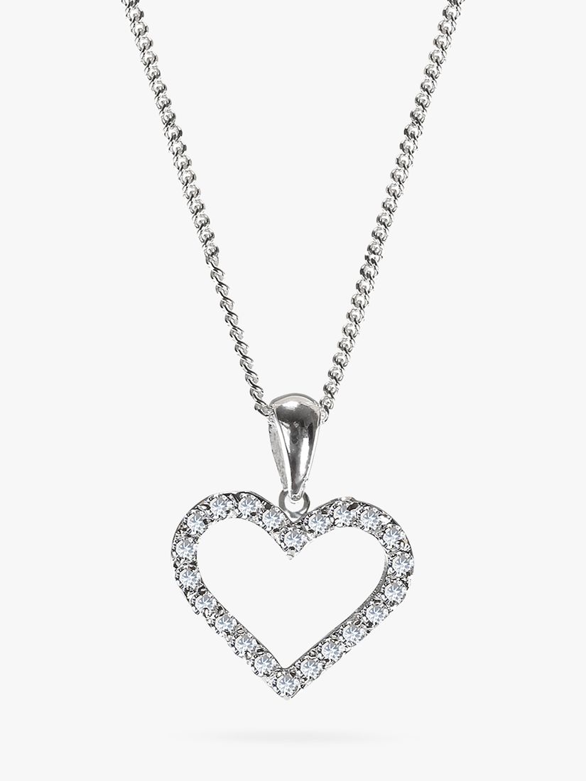 Buy Heart Necklace, Sterling Silver, Plain Heart, Simple Heart