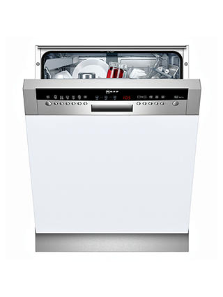 Neff S41M63N1GB Semi-Integrated Dishwasher, Stainless Steel