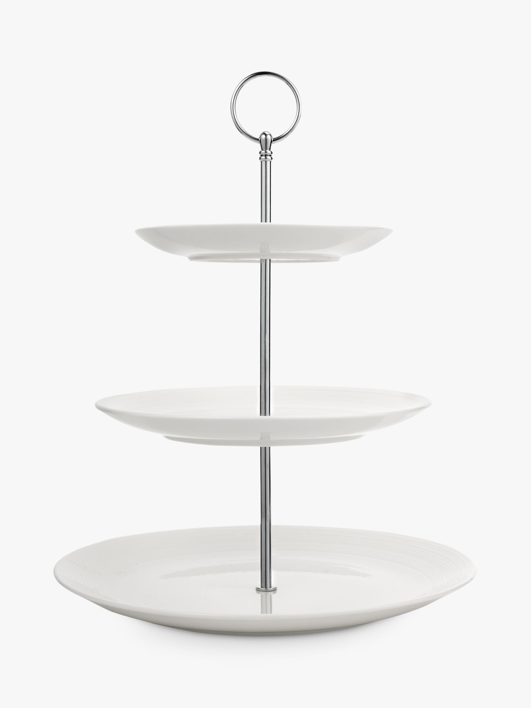 Croft Collection Luna 3 Tier Cake Stand, Natural at John Lewis & Partners