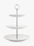 John Lewis Luna Fine China 3 Tier Cake Stand, Natural