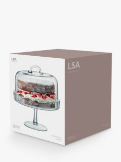 LSA International Serve Cake Stand and Dome, Dia.26.5cm