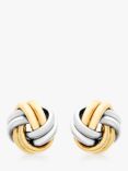 IBB 9ct Gold Small Knot Stud Earrings, Gold