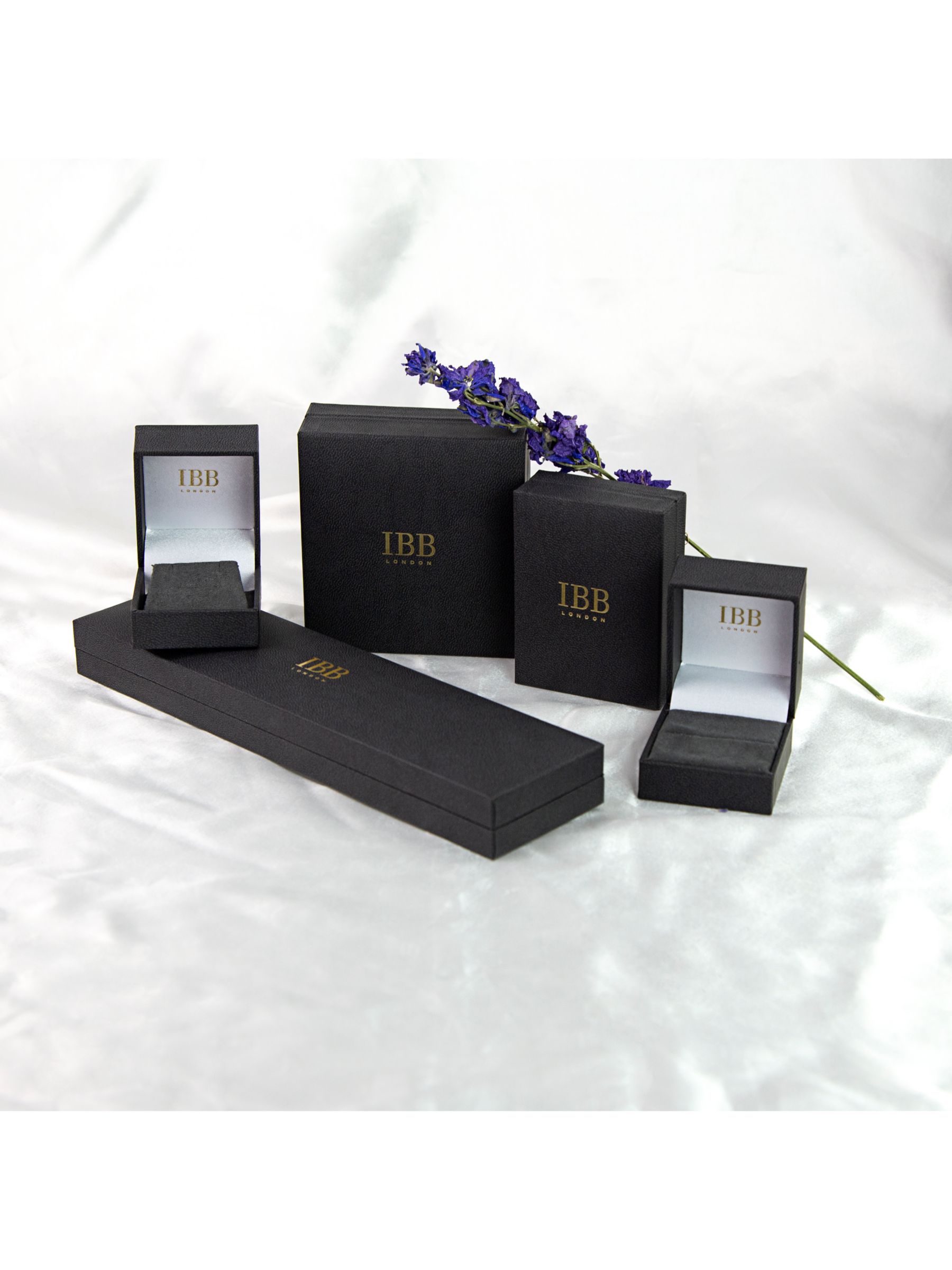 Buy IBB 9ct White Gold Small Heart Stud Earrings, White Gold Online at johnlewis.com