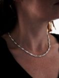 Nina B Sterling Silver Link Necklace, Silver