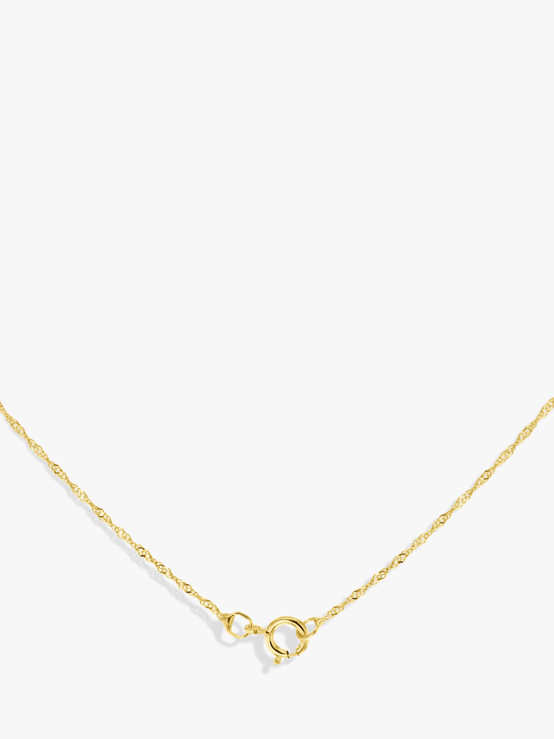IBB 9ct Yellow Gold Twist Curb Chain Heart Pendant Necklace, Gold at John  Lewis & Partners