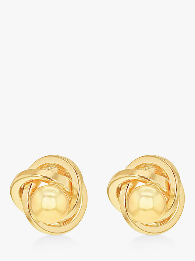 IBB 9ct Yellow Gold Knot Stud Earrings, Yellow Gold