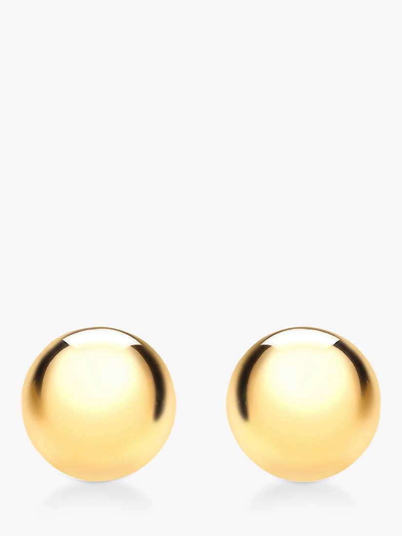 Buy IBB 9ct Yellow Gold 8mm Ball Stud Earrings, Yellow Gold Online at johnlewis.com