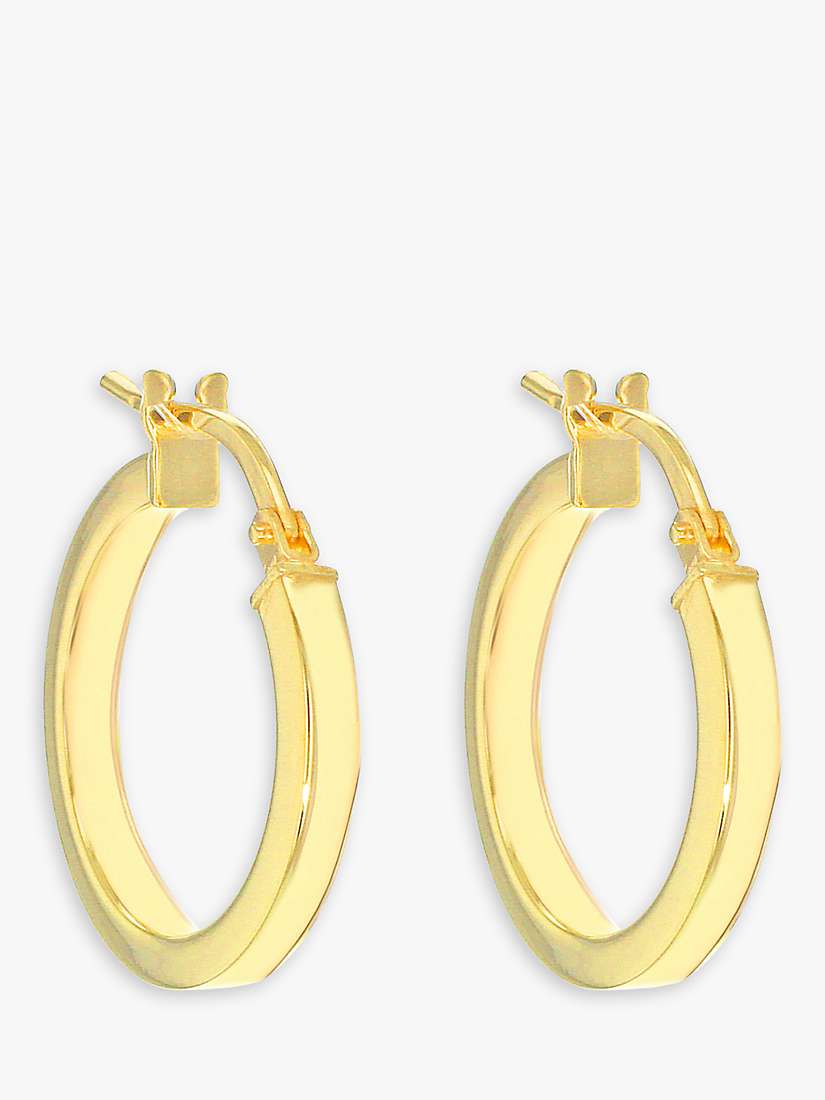 Buy IBB 9ct Yellow Gold Creole Leverback Hoop Earrings, Gold Online at johnlewis.com