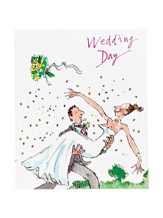 Woodmansterne Bride Throwing Bouquet Wedding Card