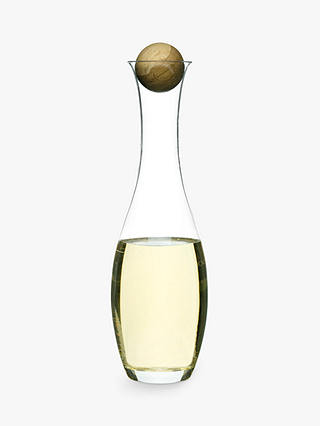 Sagaform White Wine / Water Carafe with Oak Stopper, 1.2L, Clear
