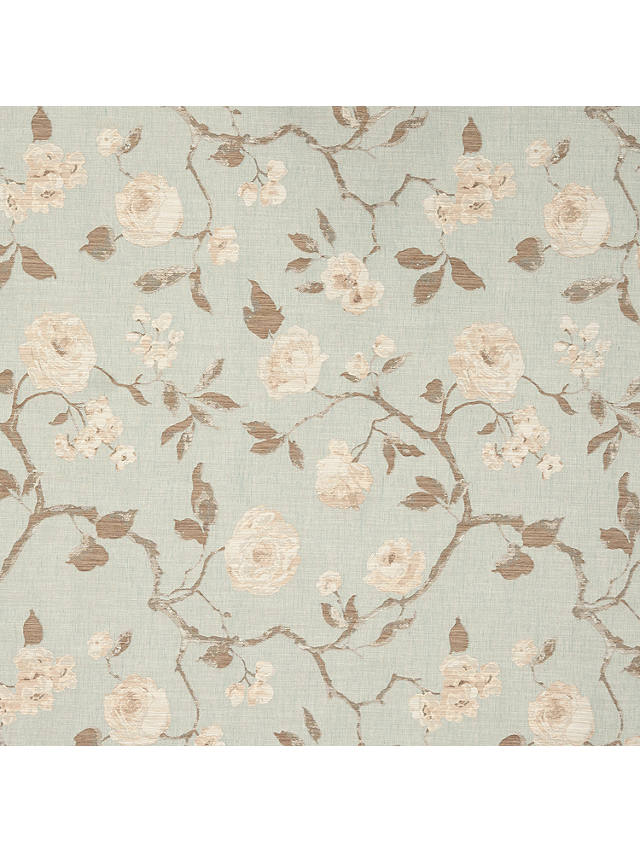 John Lewis & Partners Linen Rose Furnishing Fabric, Duck Egg