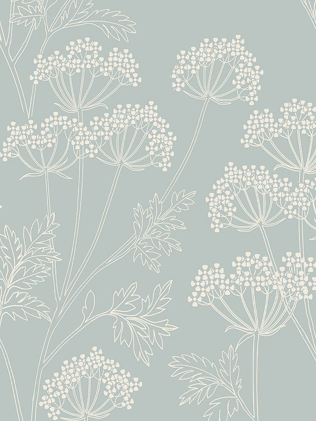 John Lewis & Partners Cow Parsley Wallpaper, Mineral