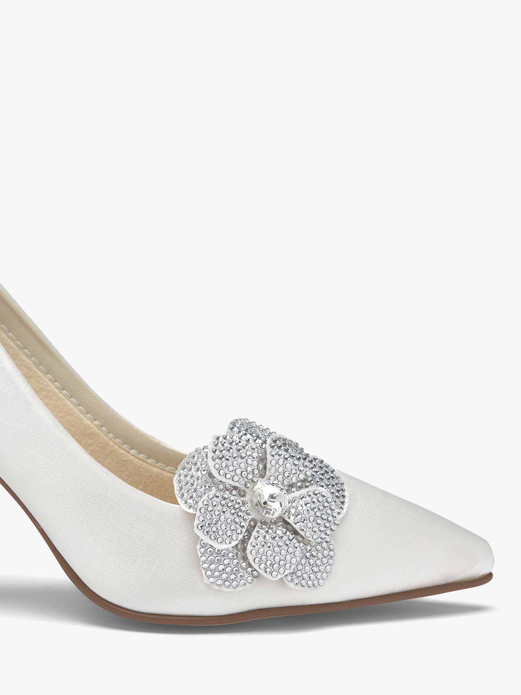 Buy Rainbow Club Vela Diamanté Flower Shoe Bows, Ivory Online at johnlewis.com