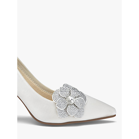 Buy Rainbow Club Vela Diamanté Flower Shoe Bows, Ivory | John Lewis