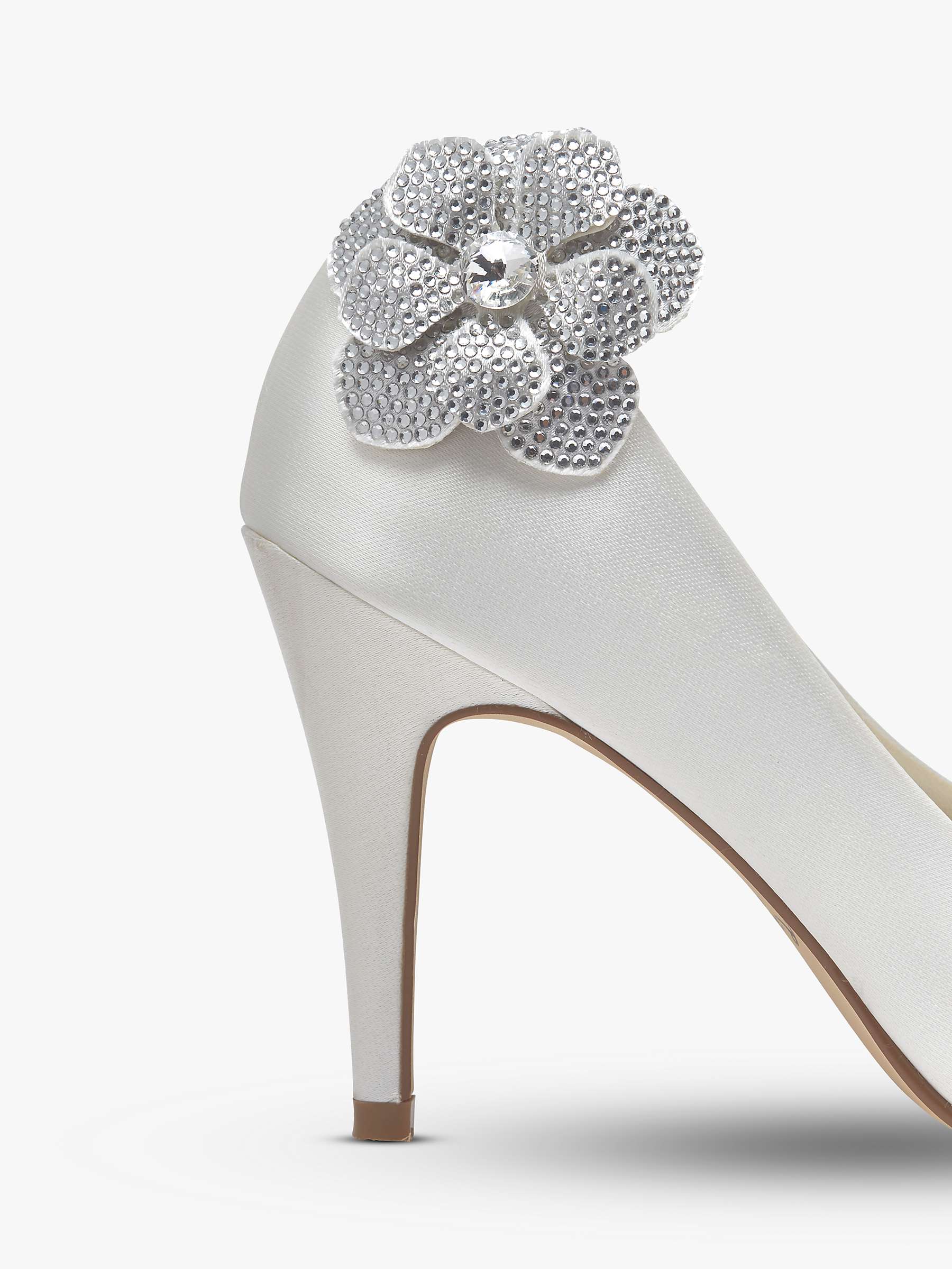 Buy Rainbow Club Vela Diamanté Flower Shoe Bows, Ivory Online at johnlewis.com