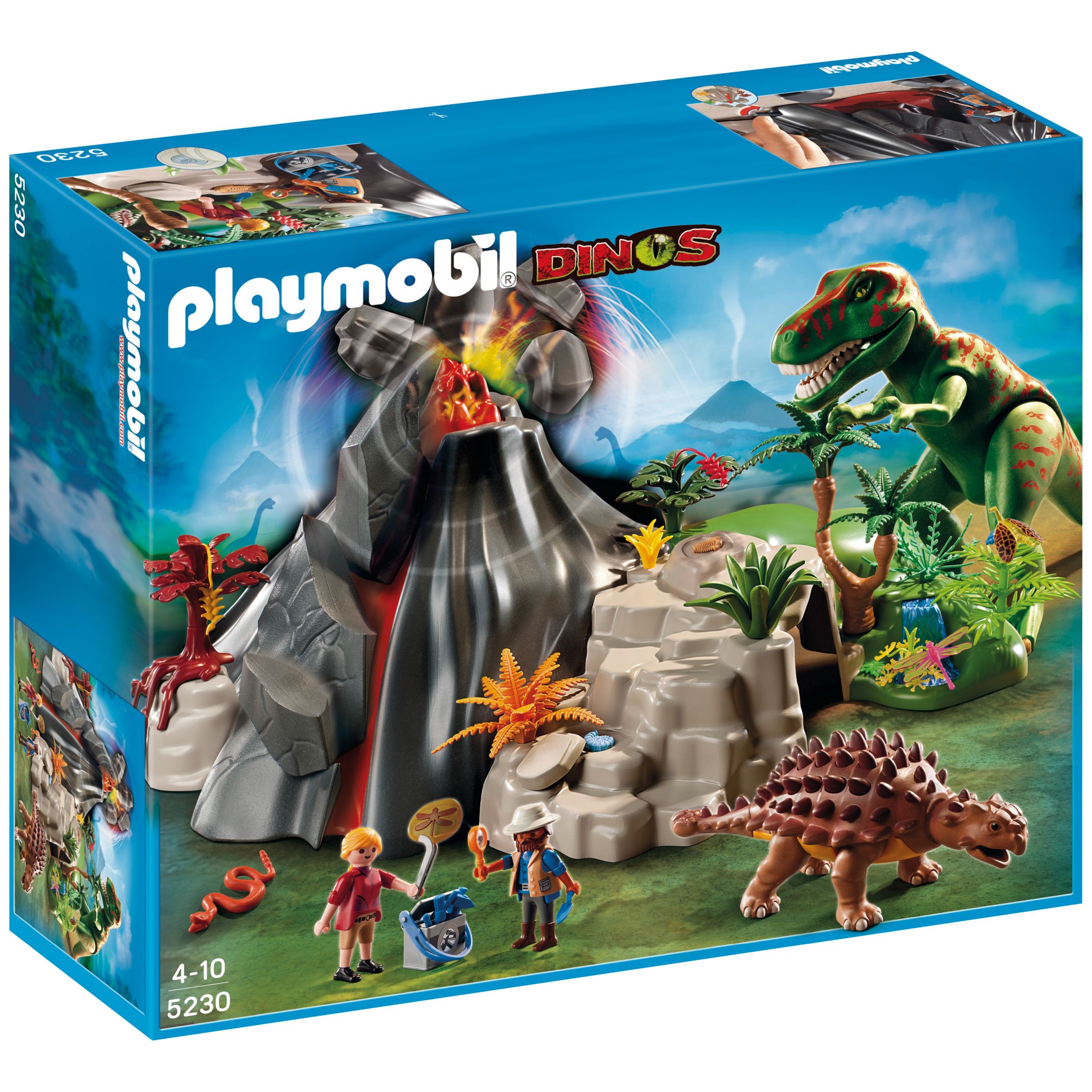 playmobil dinosaur volcano