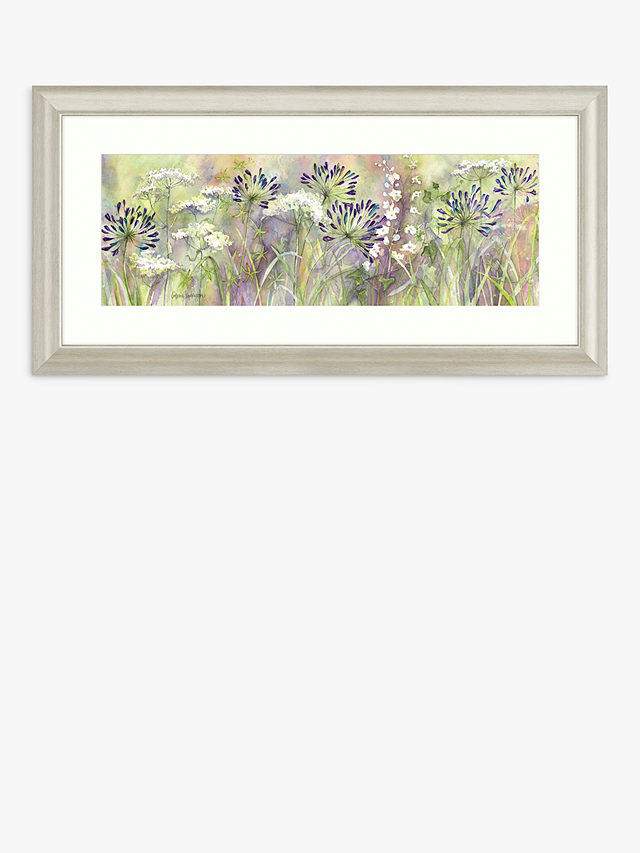 Catherine Stephenson - Agapanthus Grasses Framed Print, 55 x 110cm