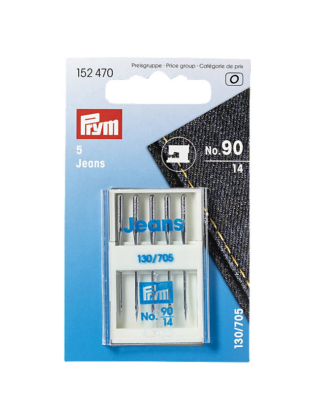 Prym Jeans Sewing Machine Needles, 130/75 90/14, Pack of 5
