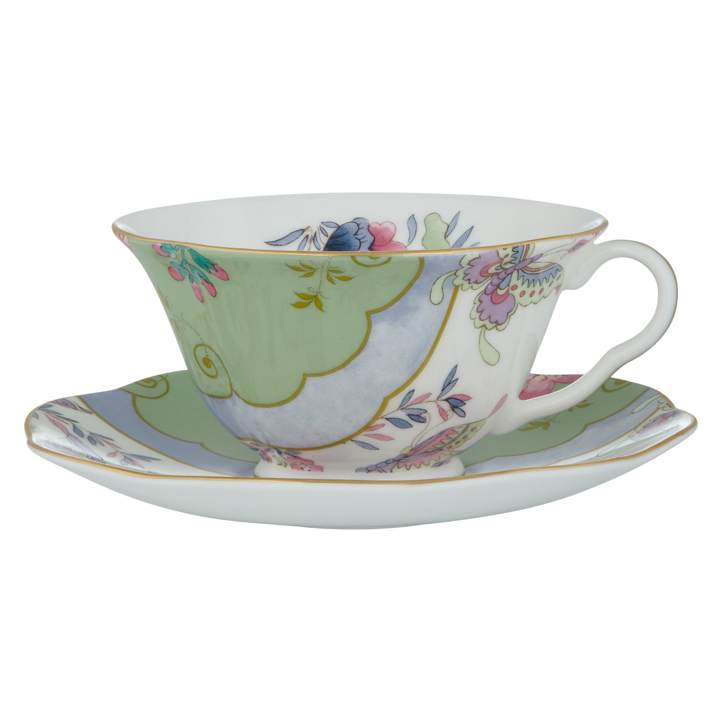 Wedgwood Butterfly Bloom Cup and Saucer Set, Green