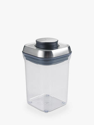 OXO Good Grips Square "POP" Storage Container, Steel, 0.9L