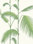 Cole & Son Palm Jungle Wallpaper, Leaf Green On White, 95/1009