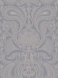 Cole & Son Malabar Wallpaper, Silver on Grey, 95/7042