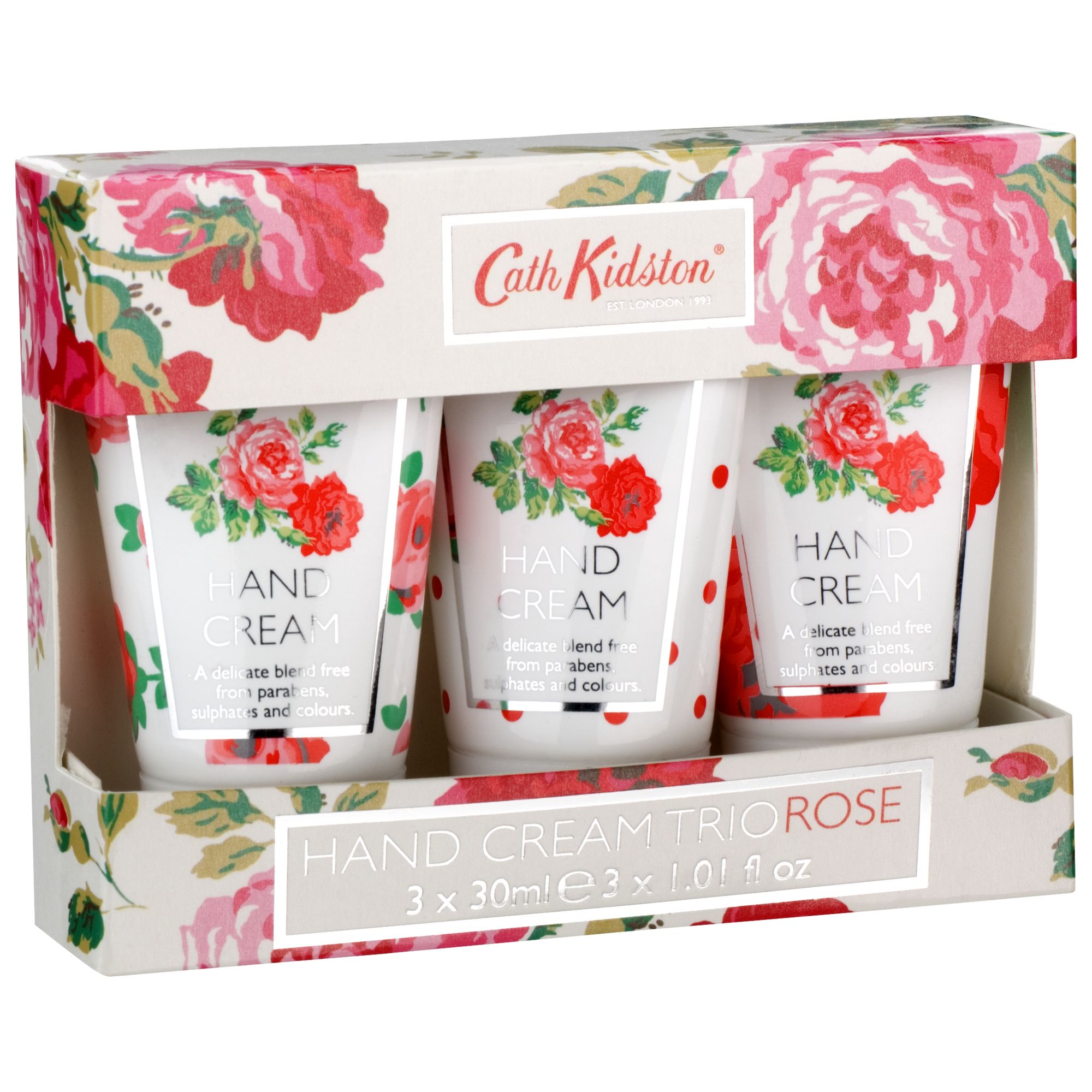 Cath Kidston Rose Hand Cream Trio, 3 x 