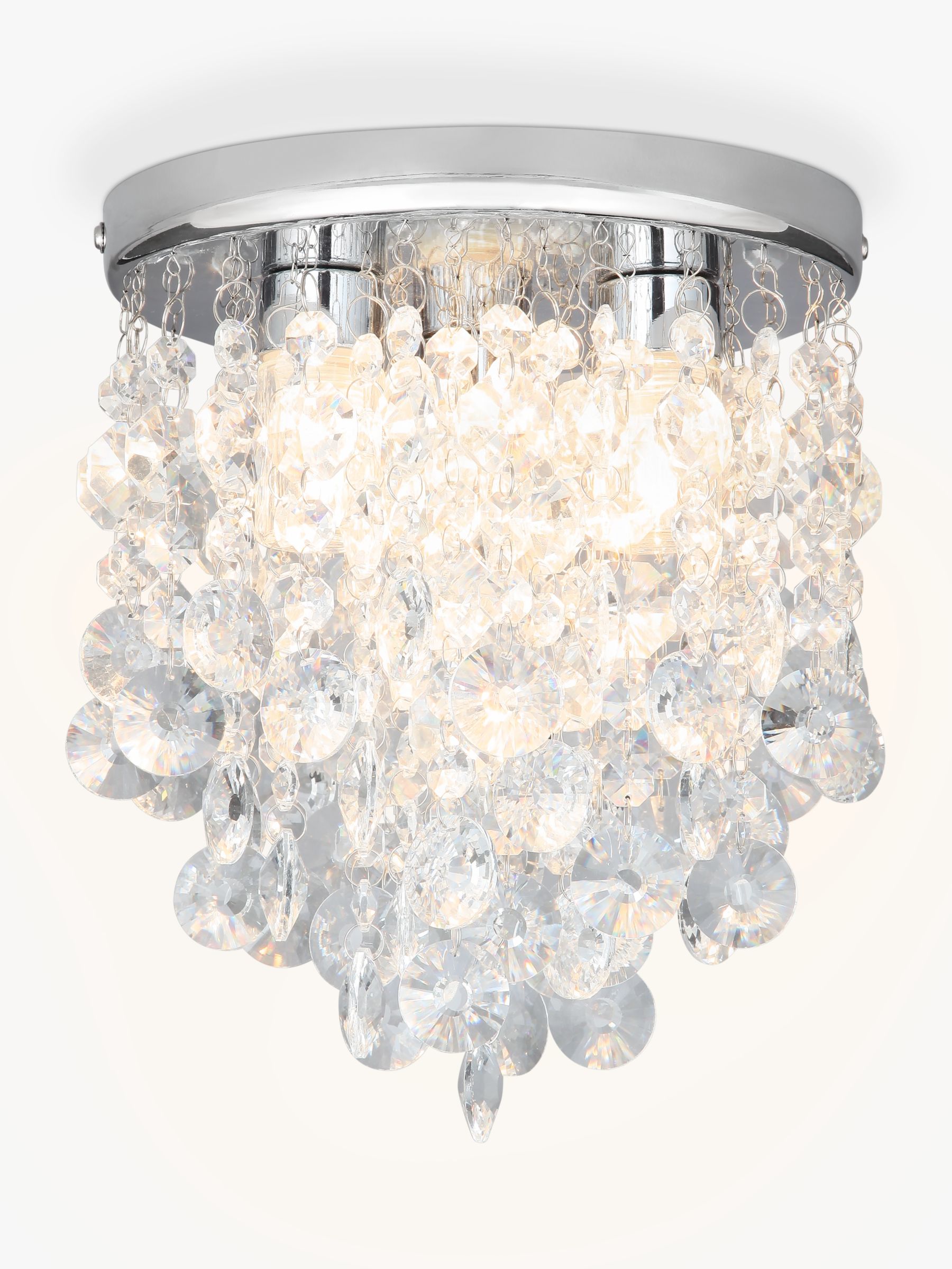 John Lewis Partners Katelyn Crystal Bathroom Flush Ceiling Light