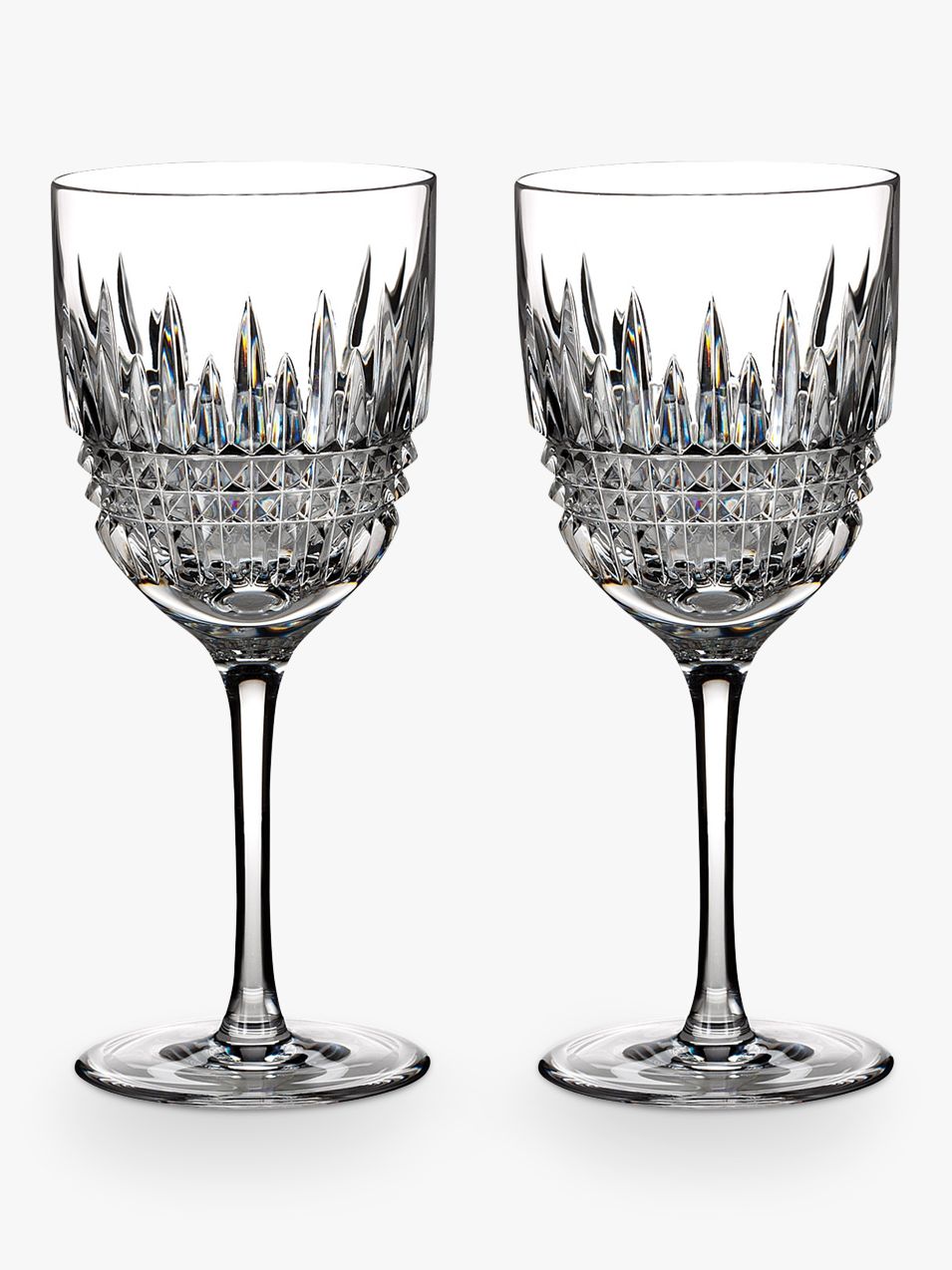 Waterford Lismore Diamond Cut Lead Crystal Wine Glasses