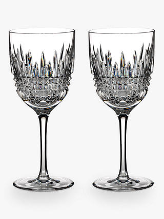 Waterford Crystal Lismore Diamond Cut Glass Wine Glasses, Set of 2, 170ml, Clear