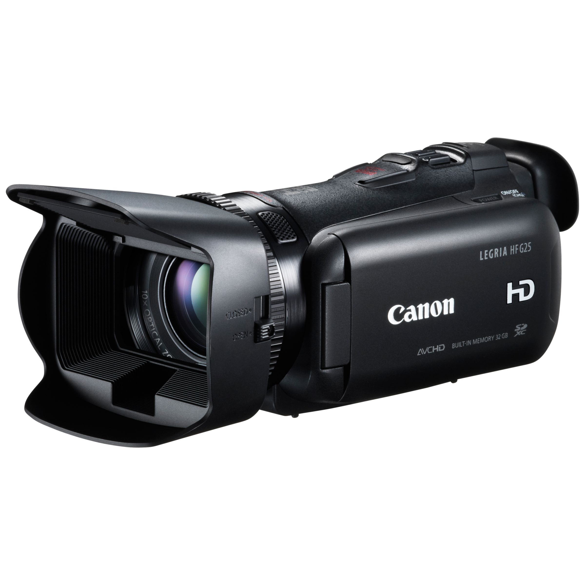Canon LEGRIA HF G25 HD 1080p Camcorder, 2.37MP, 10x Optical Zoom, 3.5” Touchscreen, Black