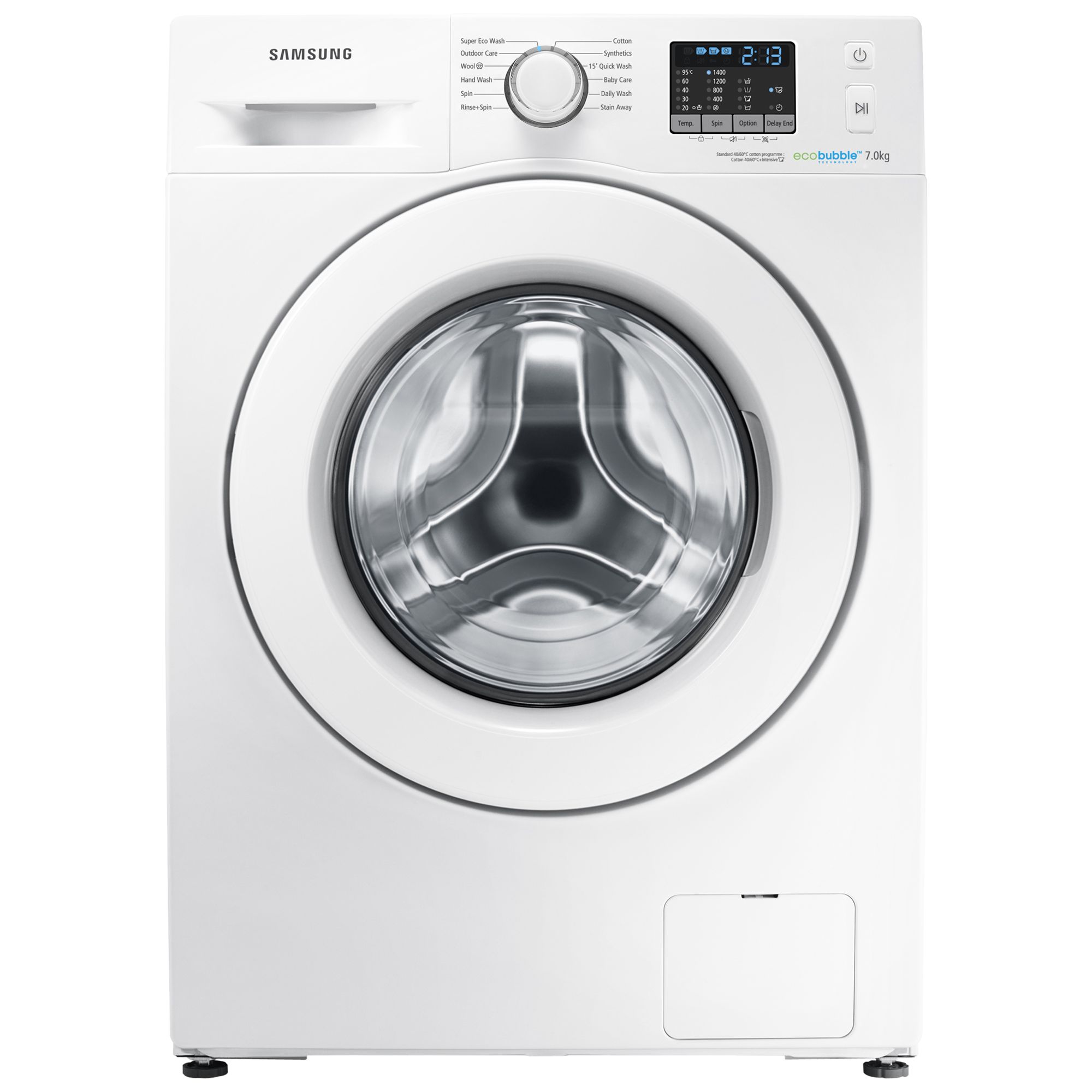 Buy Samsung WF70F5E0W4W ecobubble™ Freestanding Washing Machine, 7kg ...