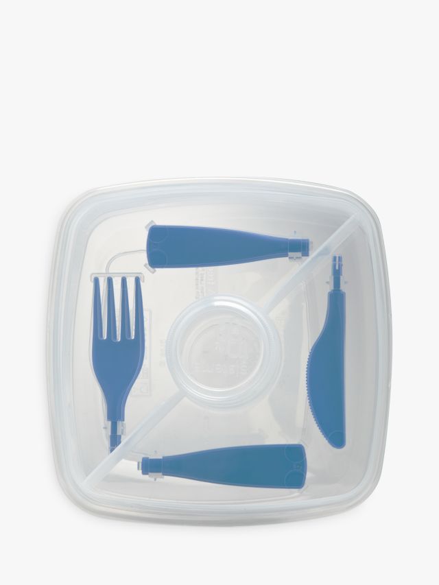 SISTEMA TO GO Salad container 1.1l knife, fork, dressing container