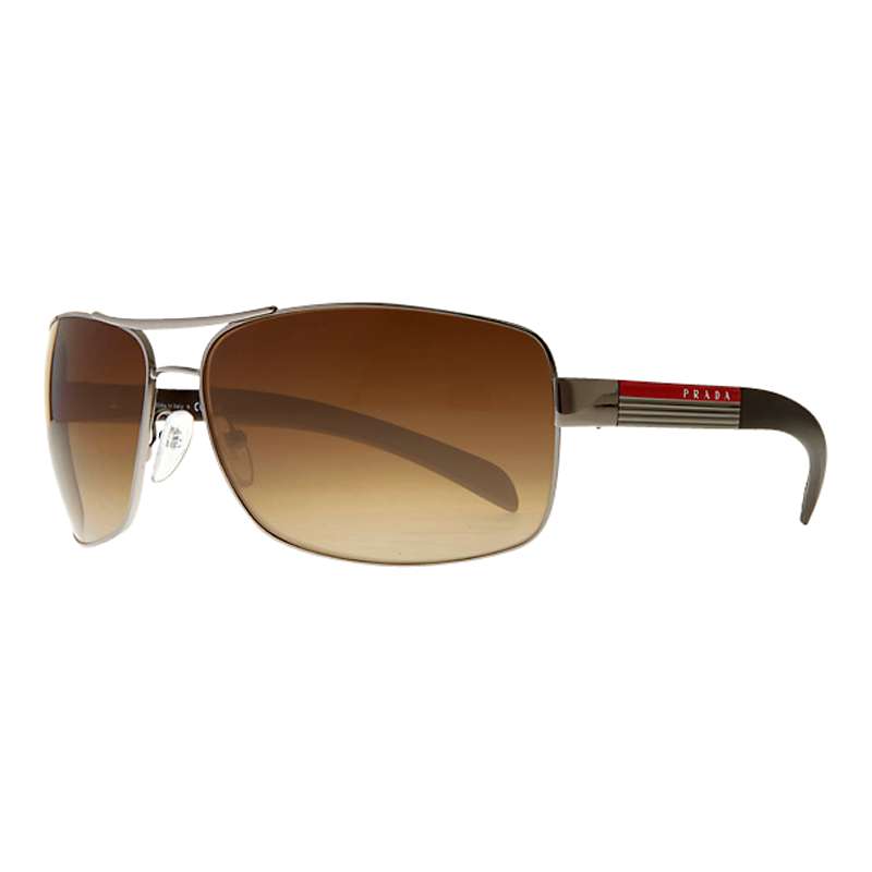 Buy Prada Linea Rossa PS541S Aviator Sunglasses, Brown Online at johnlewis.com