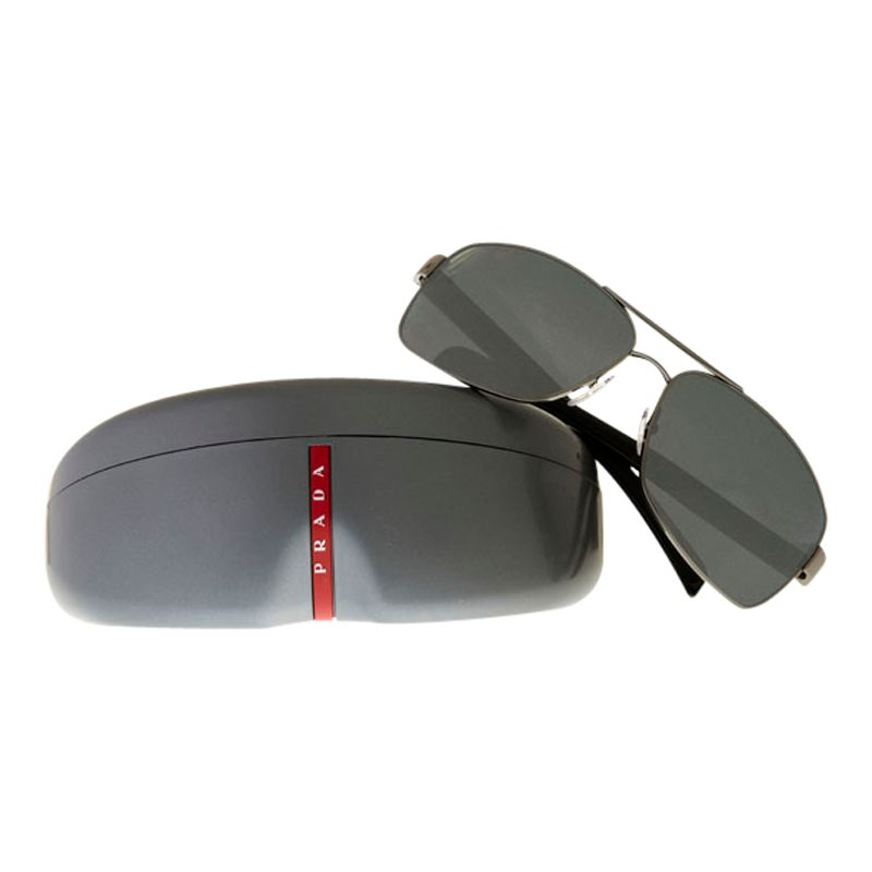 Prada Linea Rossa PS541S Aviator Polarised Sunglasses, Grey at John Lewis &  Partners