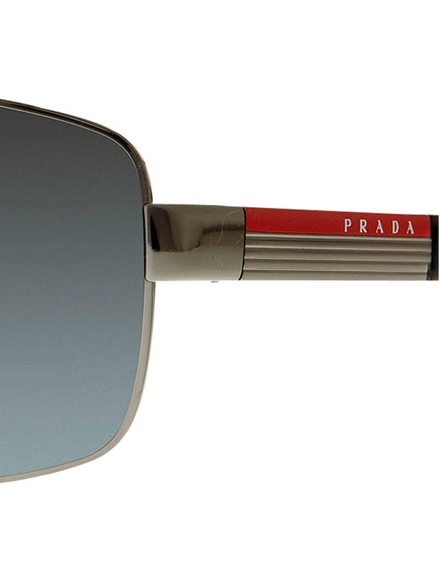 Prada Linea Rossa PS541S Aviator Polarised Sunglasses, Grey