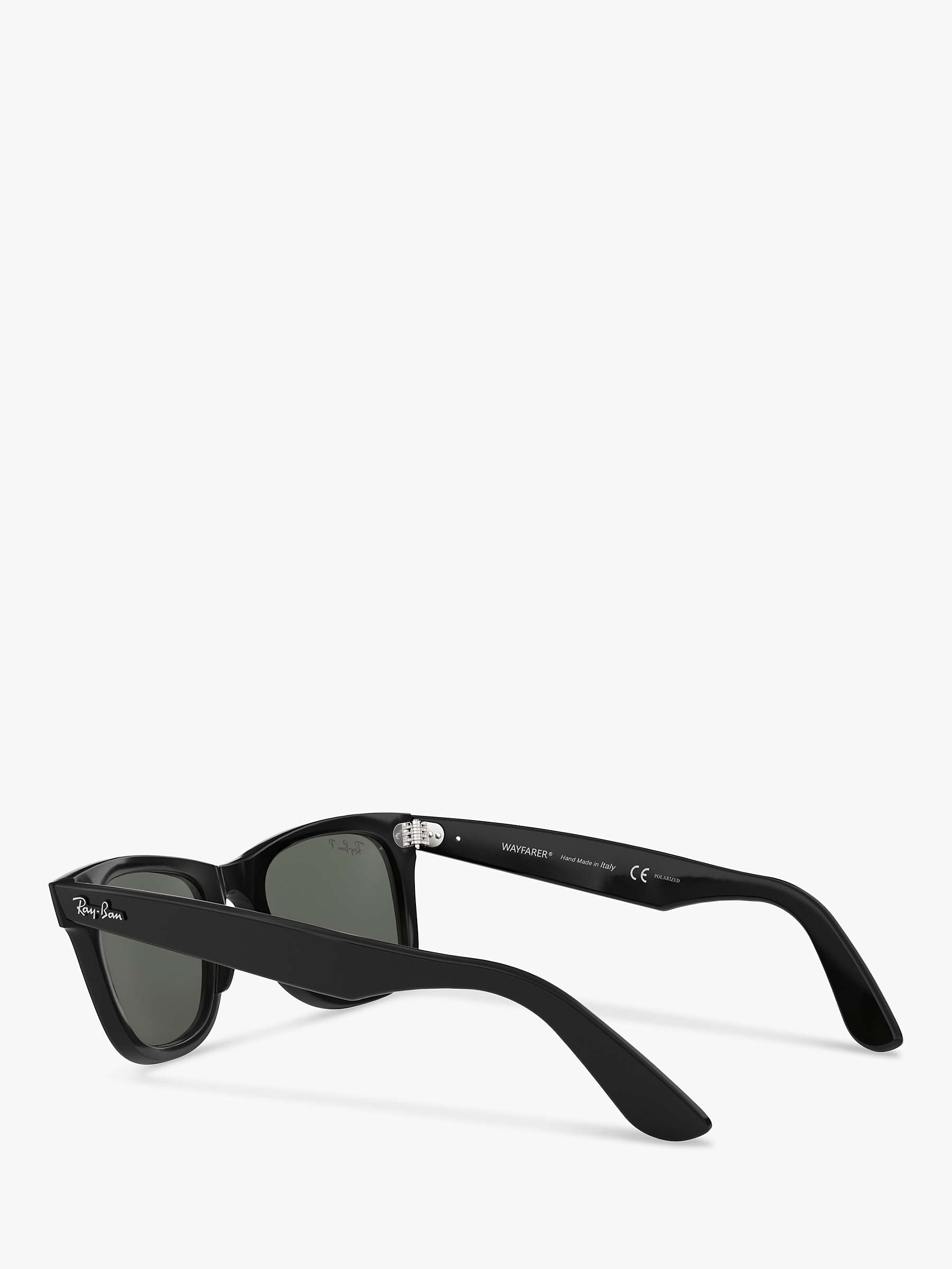 Buy Ray-Ban RB2140 Polarised Wayfarer Sunglasses, Black Online at johnlewis.com