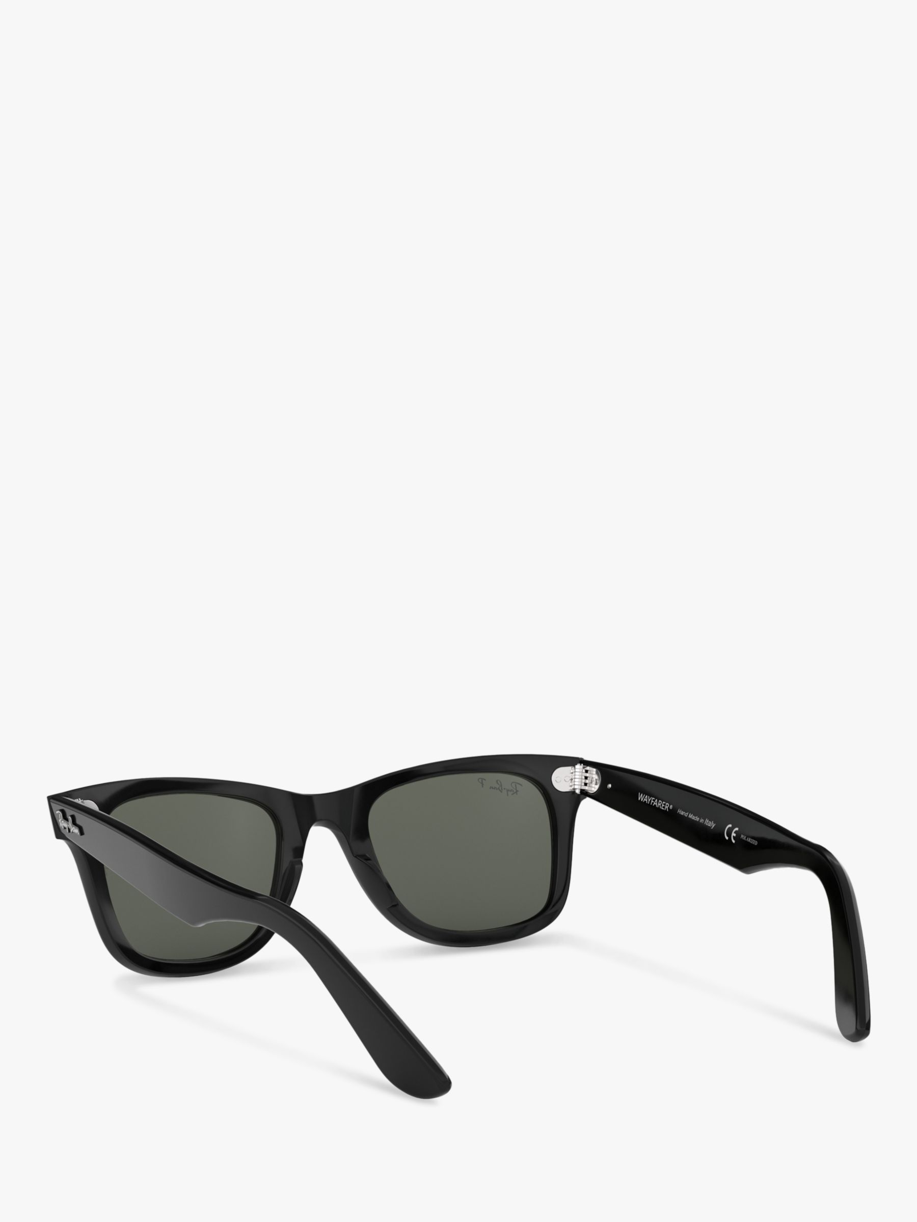 Buy Ray-Ban RB2140 Polarised Wayfarer Sunglasses, Black Online at johnlewis.com