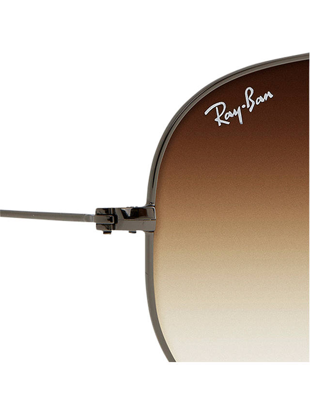 Ray-Ban RB3025 Iconic Aviator Sunglasses, Gunmetal/Dark Brown