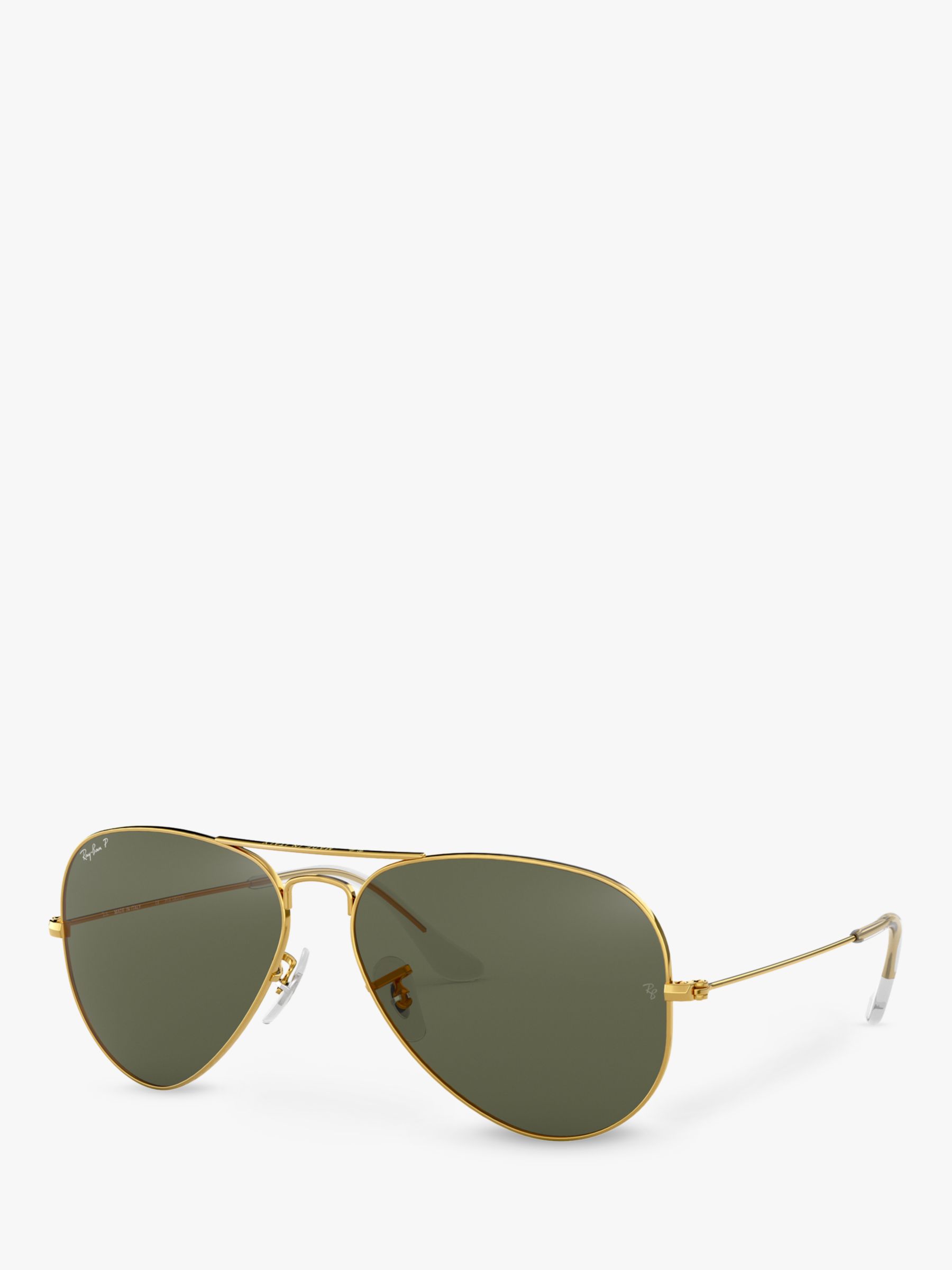 Ray-Ban RB3025 Iconic Aviator Sunglasses, Gold at John Lewis & Partners