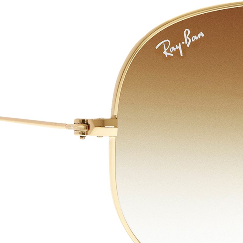 Ray-Ban RB3025 Iconic Aviator Sunglasses, Gold/Brown