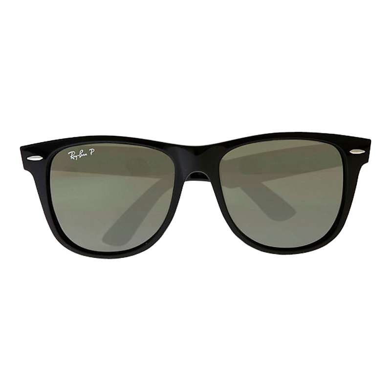 Buy Ray-Ban RB2140 Large Polarised Original Wayfarer Sunglasses, Black Online at johnlewis.com