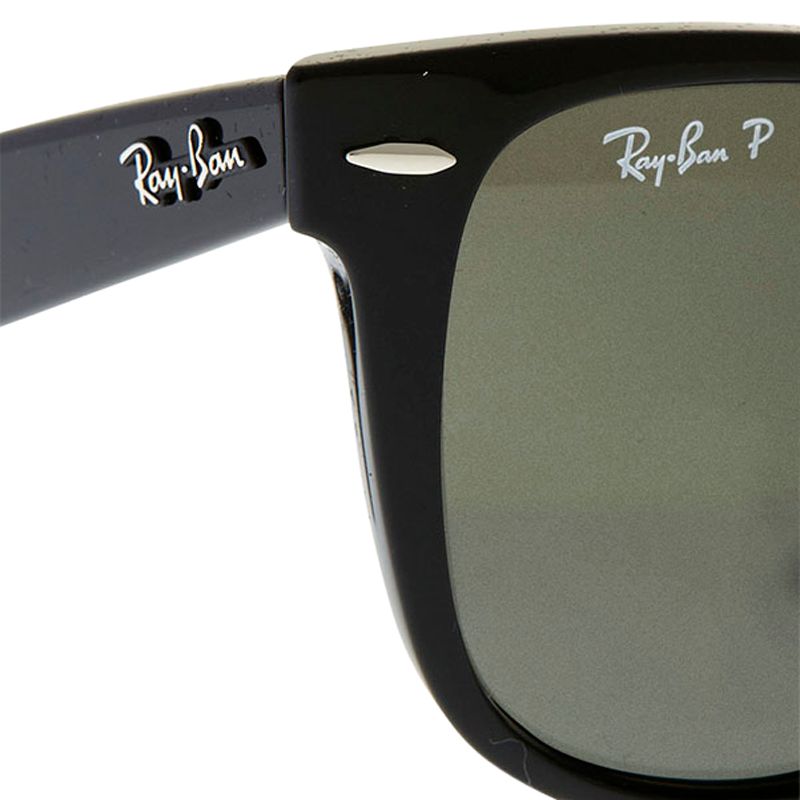 Ray-Ban RB2140 Large Polarised Original Wayfarer Sunglasses, Black