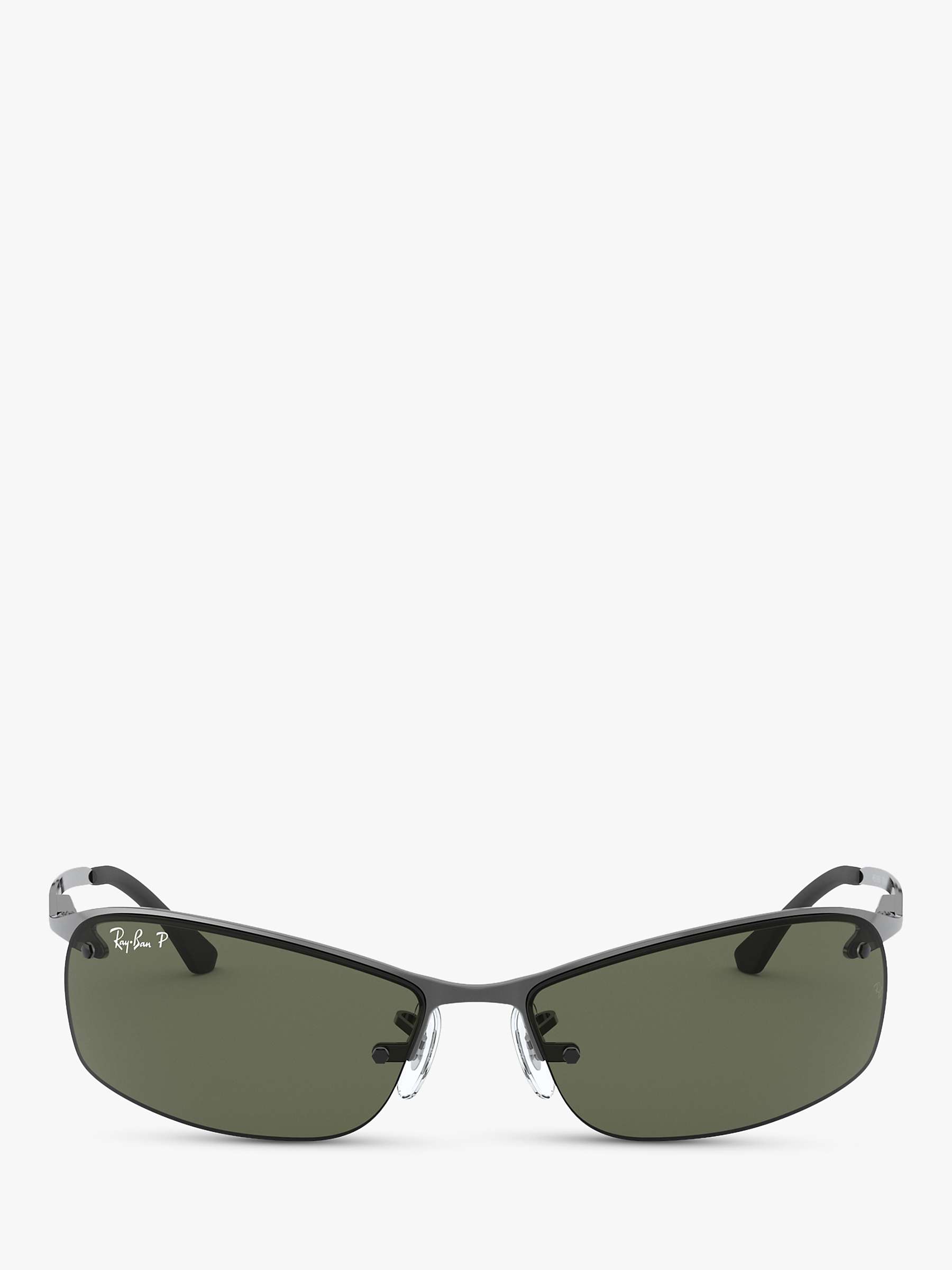 Buy Ray-Ban RB3183 Polarised Rectangular Sunglasses Online at johnlewis.com