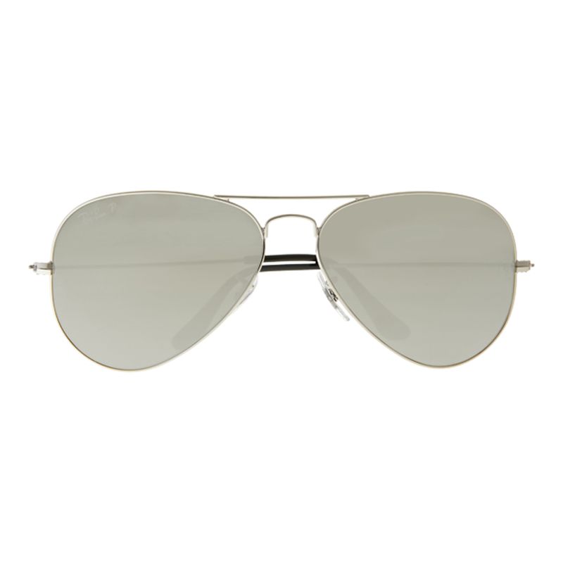 Ray-Ban RB3025 Iconic Aviator Sunglasses, Silver at John Lewis & Partners