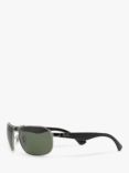 Ray-Ban RB3492 Highstreet Top Bar Sunglasses, Gunmetal