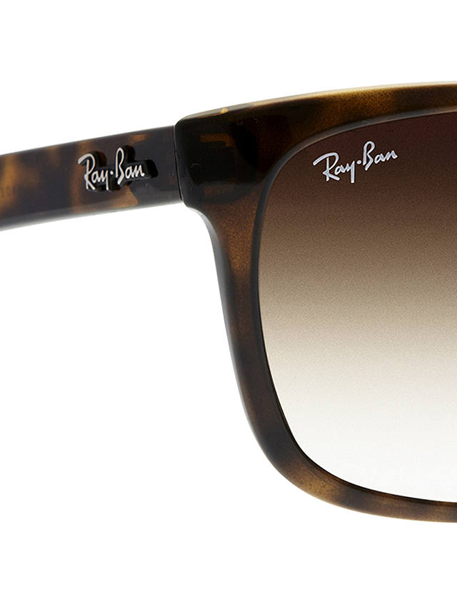 Ray-Ban RB4181 Highstreet Square Sunglasses, Havana/Brown Gradient