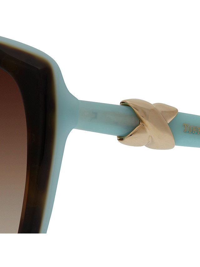 Tiffany & Co TF4076 Oversized Square Sunglasses, Havana / Blue