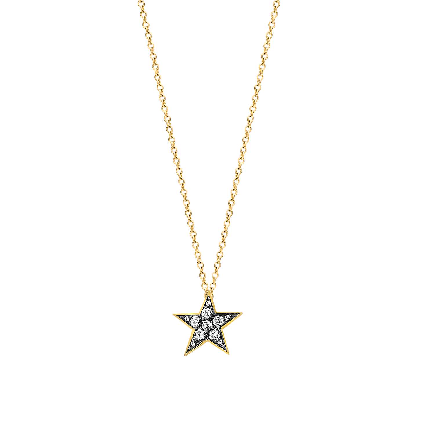 Buy London Road 9ct Gold Portobello Starry Night Diamond Star Pendant Online at johnlewis.com