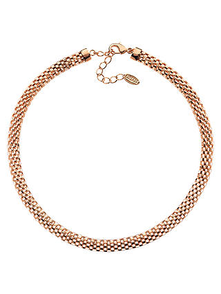 Finesse Mesh Collar Necklace, Rose Gold